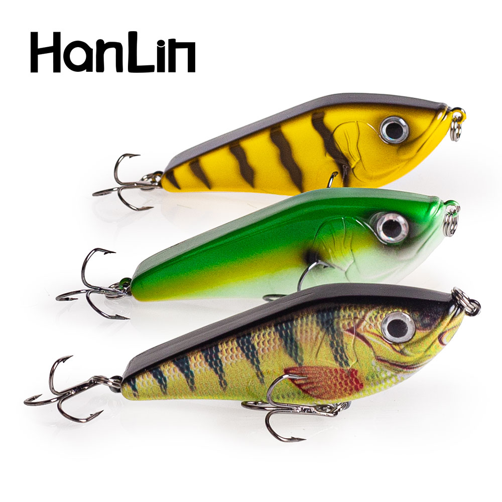 Fishing Lure Jerkbait - 80mm/15.5g マスキー ジャークベイト パイク釣り用ルアー ジャークVIB マスキー