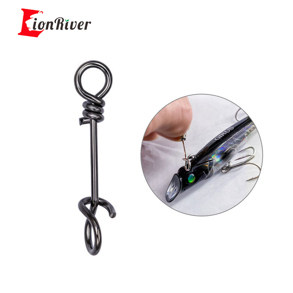 Fishing Lure Accessories - Lionriver-釣り用のステンレス鋼ピンセット,魚を捕まえるためのスプリングクリップ,クイックチェンジ,釣りアクセサリー,100個