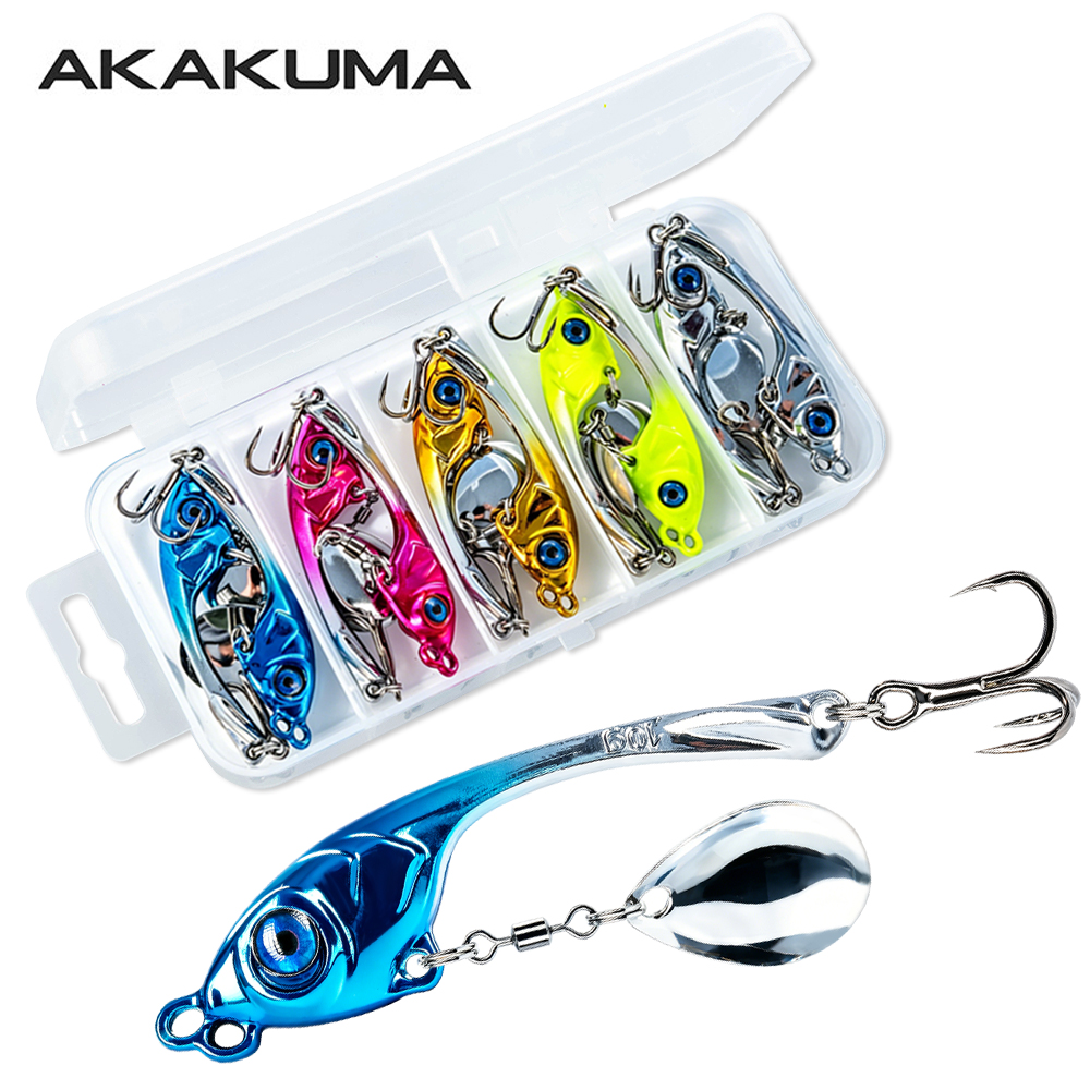 Fishing Lure Spinner - 10個入り/箱 ダブルホールメタルVIBルアー 5g 7g 10g シンキングフィッシングベイト