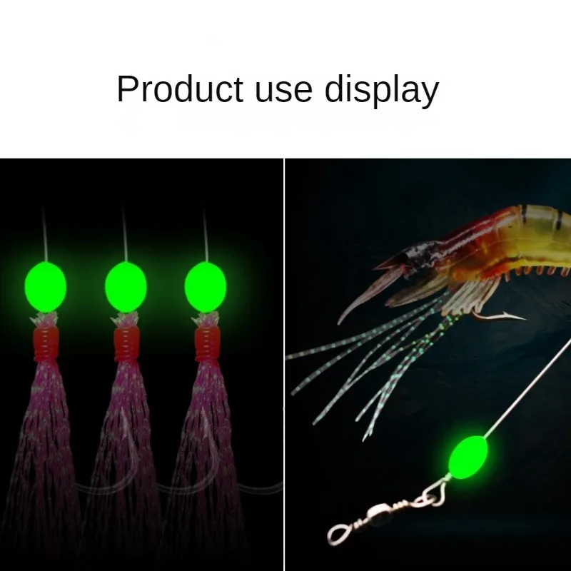 100 ピース/ロットオーバルナイト発光釣りビーズ光る海釣り - Fishing Lure Making Kit のレビューと価格