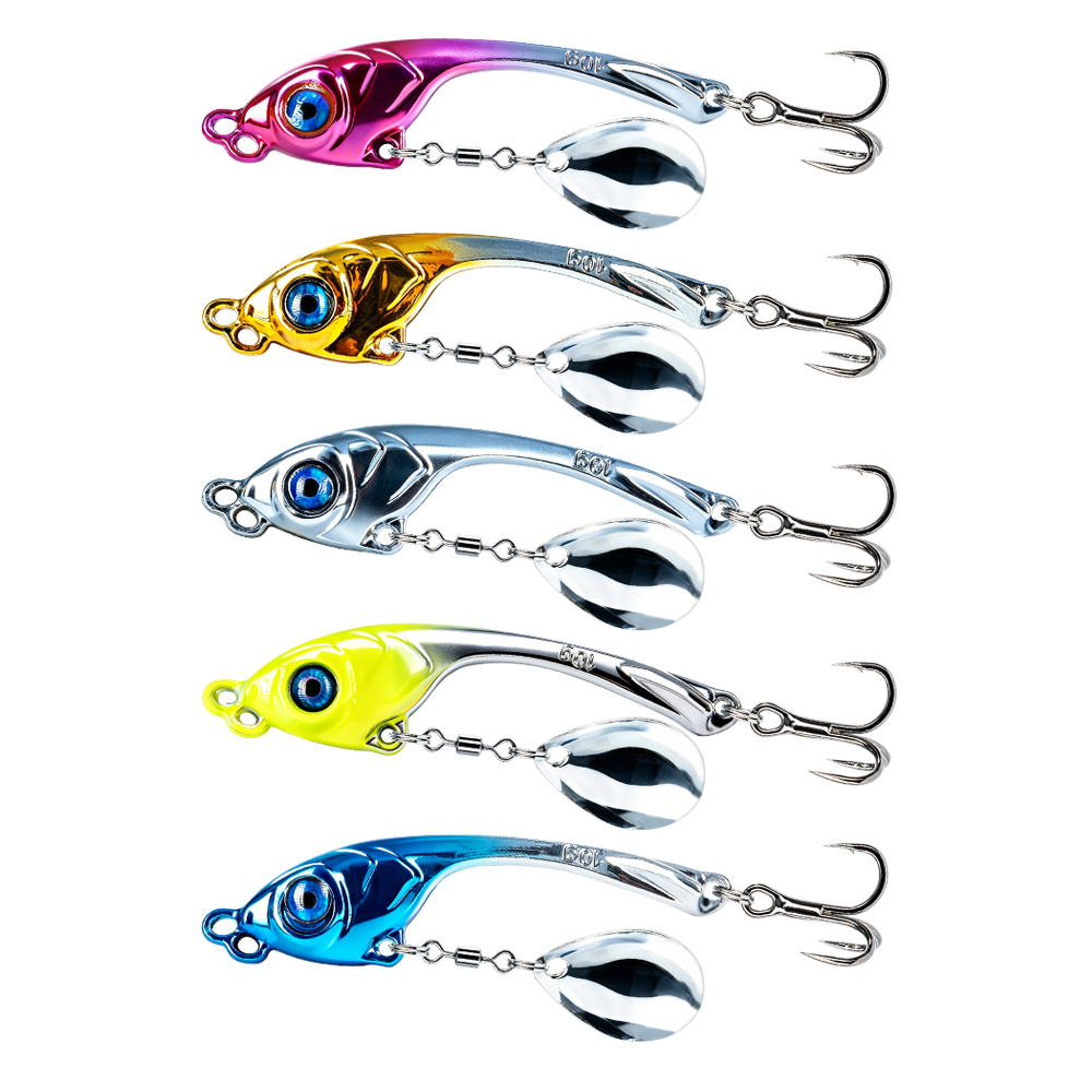 10個入り/箱 ダブルホールメタルVIBルアー 5g 7g  - Fishing Lure Spinner のレビューと価格