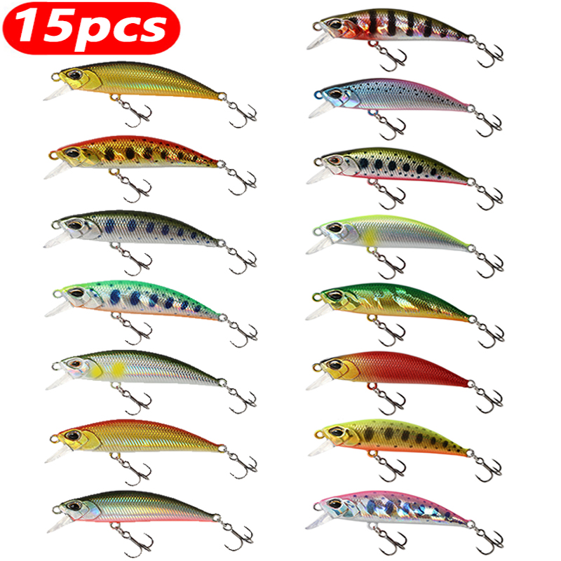 15 個のシンキングミノー釣りルアー ジャークベイト バス  - Fishing Lure Jerkbait のレビューと価格