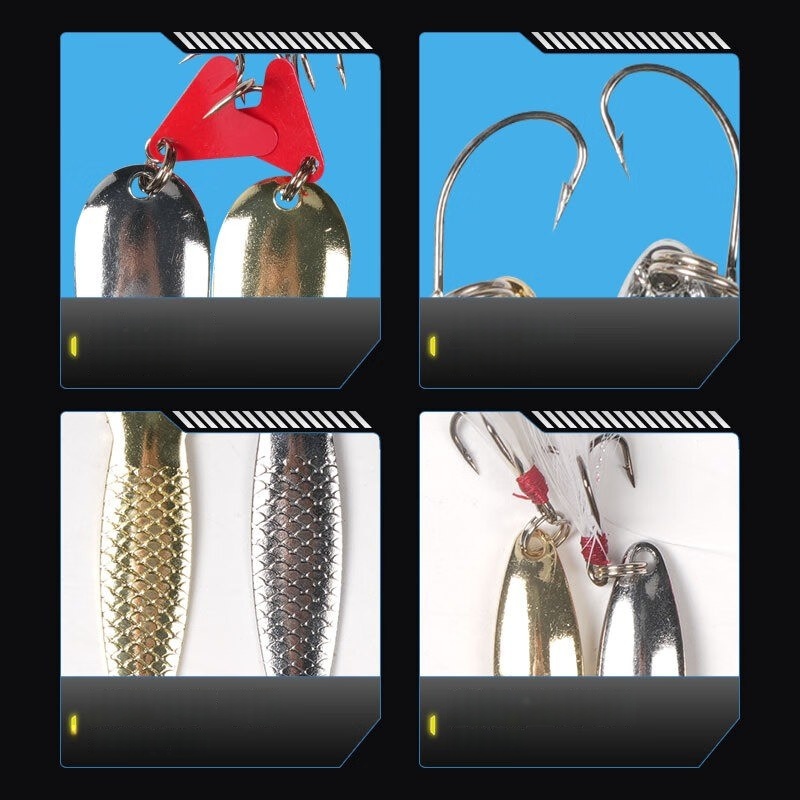 釣り用ルアーキット 16個セット トローリングジギングルアー - Fishing Lure Spinnerbait のレビューと価格