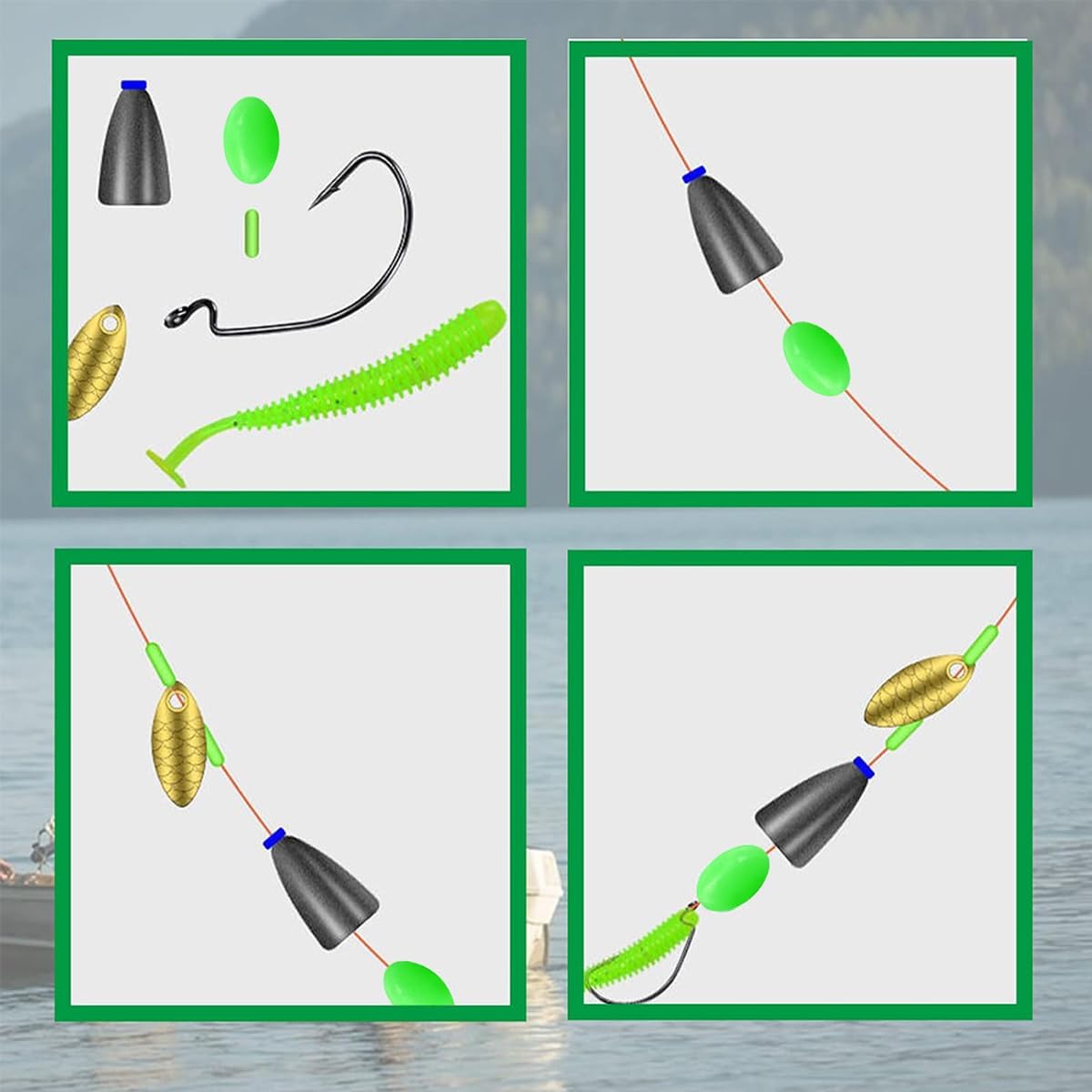 グローフィッシングビーズ オーバル発光ストッパー 3x4mm - Fishing Lure Making Kit のレビューと価格
