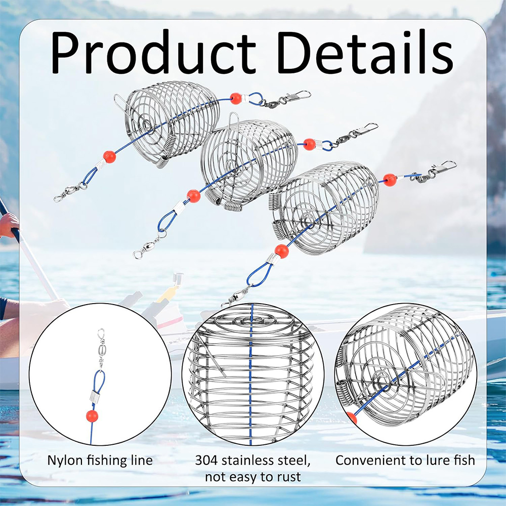 鯉釣り餌トラップケージバルクステンレス鋼フィーダーバスケット - Fishing Lure Accessories のレビューと価格